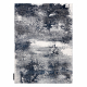 Paklājs DE LUXE moderns 528 Abstrakcija - Struktūra krēms / tumši zils