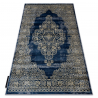 Dywan DE LUXE nowoczesny 474 Ornament - Strukturalny granatowy / złoty