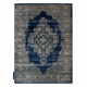 Alfombra DE LUXE moderna 474 Ornamento - Structural azul oscuro / oro