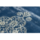 Tapete DE LUXE moderno 474 Ornamento - Structural azul escuro / ouro