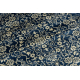 Alfombra DE LUXE moderna 474 Ornamento - Structural azul oscuro / oro