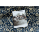 Moderní koberec DE LUXE 474 ornament - Strukturální tmavě modrý / zlato
