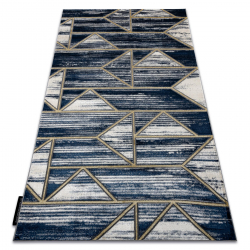Tappeto DE LUXE moderno 462 Geometrico - Structural blu scuro / oro