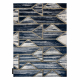 Moderný koberec DE LUXE 462 Geometrický - Štrukturálny tmavomodrý / zlato