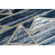 Tapis DE LUXE moderne 462 Géométrique - Structural bleu foncé / or