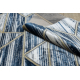 Modern DE LUXE Teppich 462 Geometrisch - Strukturell dunkelblau / gold