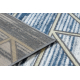 Moderní koberec DE LUXE 462 Geometrický - Strukturální tmavě modrý / zlato