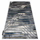 Modern DE LUXE carpet 460 Lines - structural navy / gold