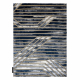 Preproga DE LUXE sodobni 460 Vrstice - Strukturni temno modra / zlato