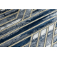 Alfombra DE LUXE moderna 460 Líneas - Structural azul oscuro / oro