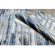 Tappeto DE LUXE moderno 460 Linee - Structural blu scuro / oro