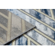 Tapijt DE LUXE modern 460 Lijnen - Structureel marineblauw / goud