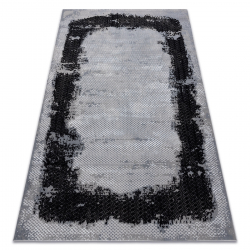 Tapijt CORE A004 Kader, schaduw - structureel, twee lagen vlies, zwart / grijs