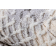 Tæppe CORE A004 Ramme, skraveret - strukturelt, to niveauer af fleece, elfenben / grå / blå