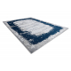 Teppich CORE A004 Rahmen, schattiert - Struktur zwei Vliesebenen, blau / grau