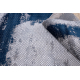 килим CORE A004 Рамка, Затінений - структурний, два рівні флісу, синій / сірий