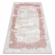 килим CORE A004 Рамка, сенчеста - структурни, две нива на руно, бежово / розово