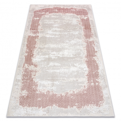 Carpet CORE A004 Frame, Shaded - structural two levels of fleece, beige / pink