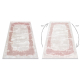 Paklājs CORE A004 Rāmis, Nodiluma efekts - struktūra - divi sariņu līmeņi, spilgti bēšs / rozā