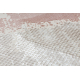 Tæppe CORE A004 Ramme, skraveret - strukturelt, to niveauer af fleece, beige / lyserød
