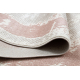 килим CORE A004 Рамка, Затінений - структурний, два рівні флісу, бежевий / рожевий