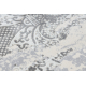 килим CORE W3824 Орнамент Вінтаж - структурні, два рівні флісу, вершковий / сірий