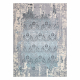 Alfombra CORE W3824 Ornamento Vintage - estructural, dos niveles de vellón, azul claro / crema / gris