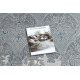 Teppe CORE W3824 Ornament Årgang - strukturell, to nivåer av fleece, lys blå / krem / grå