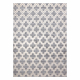 Tappeto CORE W6764 Marocco trifoglio Trellis - strutturale, due livelli di pile, grigio / crema