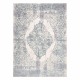 Alfombra CORE W7161 Roseta Vintage - estructural, dos niveles de vellón, azul claro / crema / gris