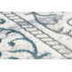 Teppe CORE W7161 Årgang rosett - strukturell, to nivåer av fleece, lys blå / krem / grå