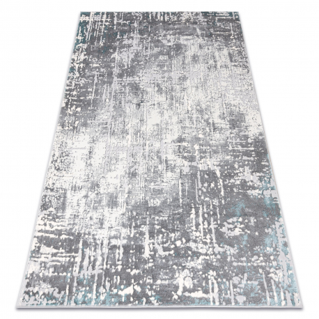 килим CORE W9782 - структурно, две нива на руно, слонова кост / сив