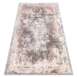Tapete moderno CORE W9784 Rosette Vintage - estrutural, dois níveis, bege / rosa