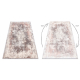 Tæppe CORE W9784 Rosette Vintage - strukturelt, to niveauer af fleece, beige / lyserød