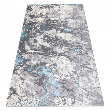 Carpet CORE W9789 Abstraction - structural, two levels of fleece, grey / blue