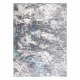 Preproga CORE W9789 Abstrakcija - Strukturni, dve ravni flisa, siva / modra