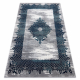 Carpet CORE W9797 Frame, rosette - structural two levels of fleece, blue / grey