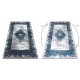 Tepih CORE W9797 Okvir, Rozeta - strukturni, dvije razine runo, plava / siva