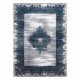 Carpet CORE W9797 Frame, rosette - structural two levels of fleece, blue / grey