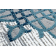 Tappeto CORE W9797 Frame, Rosetta - strutturale, due livelli di pile, blu / grigio