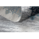 килим CORE W9797 Рамка, Розетка - структурний, два рівні флісу, синій / сірий