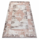 килим CORE W9797 Рамка, Розета - структурни, две нива на руно, бежов / розов