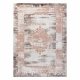 килим CORE W9797 Рамка, Розетка - структурний, два рівні флісу, бежевий / рожевий