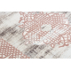 Teppe CORE W9797 Ramme, rosett - strukturell to nivåer av fleece, beige / rosa