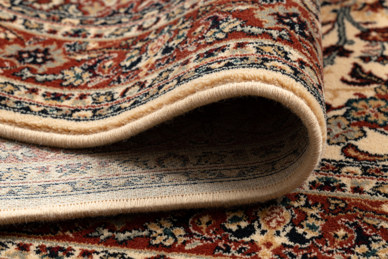 Moderne natürliche Wolle Teppich "POLONIA" KORDOBA Sand beige orientalisch 