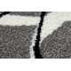 Alfombra JERSEY 19231 gris - geométrico estructural, lazo BOHO