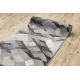 Modern carpet DUKE 51541 cream - Geometric, structured, very soft, fringes