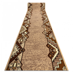 Alfombra moderna DUKE 51542 crema / azul - Rosetón vintage, estructurada, muy suave, flecos