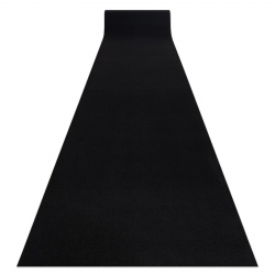Alfombra de pasillo con refuerzo de goma RUMBA un solo color negro