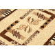 Gyapjú szőnyeg ANTIGUA 518 74 KB500 OSTA - Virágok, keret, lapos szövésű sötétkék
